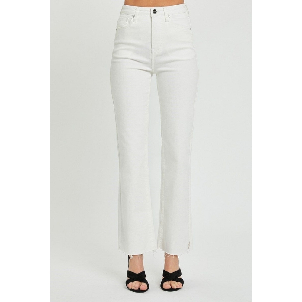 Women's High-Rise Straight Leg Jeans - White